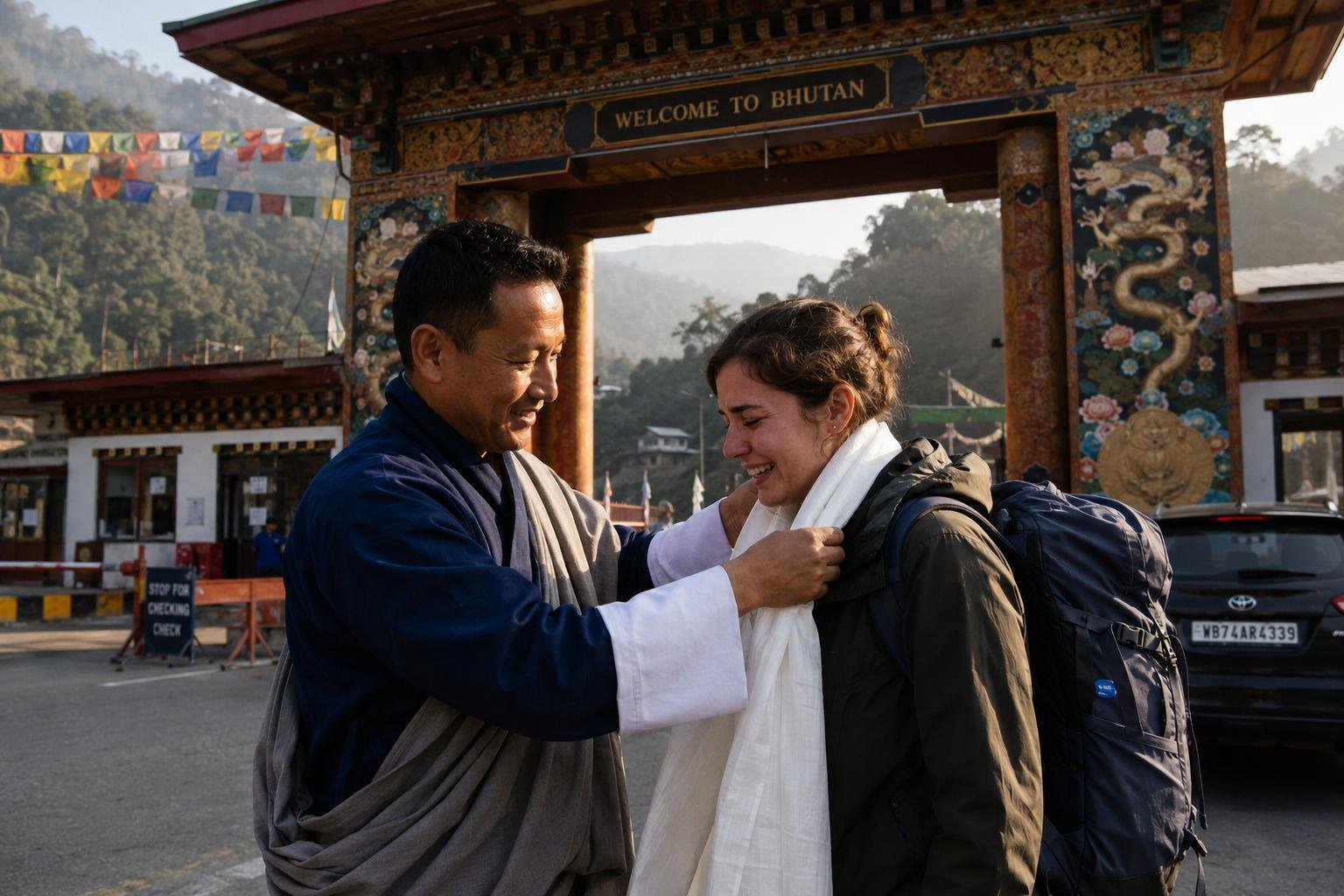Bhutan travel guide — Phuentsholing Border Gate from Jaigaon, India-Bhutan border crossing