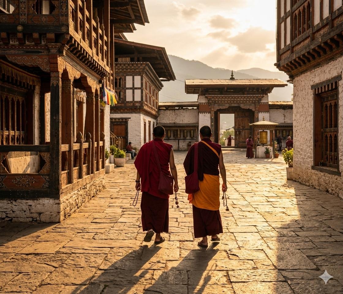 Monk in Bhutan