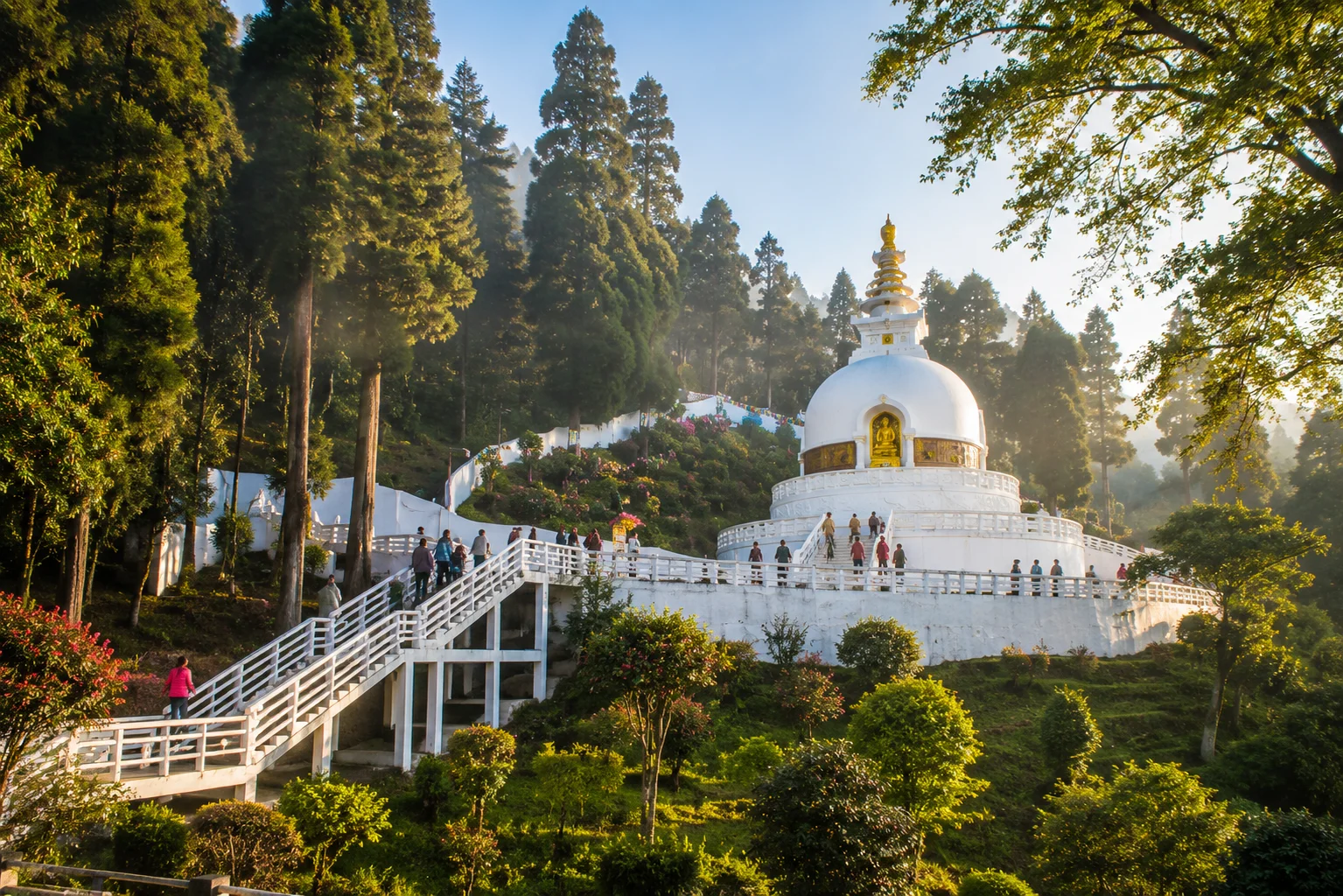 Hidden gems in Darjeeling — Japanese Peace Pagoda (Shanti Stupa) overlooking the Himalayas