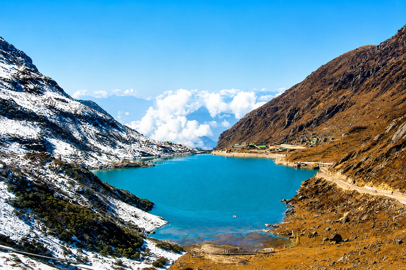 Sikkim budget trip — Tsomgo Lake at 3,753 metres, one of Sikkim's most visited high-altitude lakes